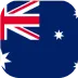 Flag of Australia with the Union Jack and white stars on a blue field.